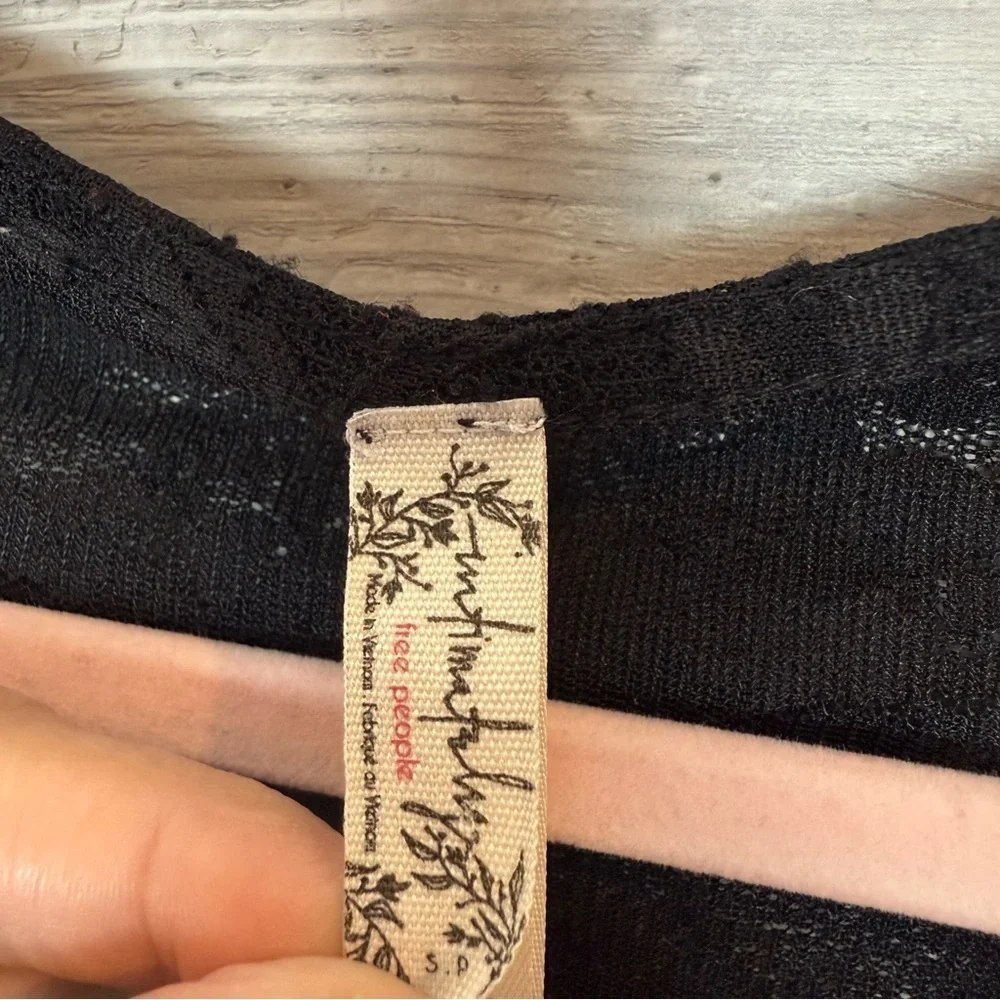Intimately Free People Black Lace Bodysuit